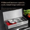 Stainless Steel Cutlery Storage Box Chopstick Fork Spoon Knife Travel Tableware Storage Case Home Camping Cutlery Box With Lid