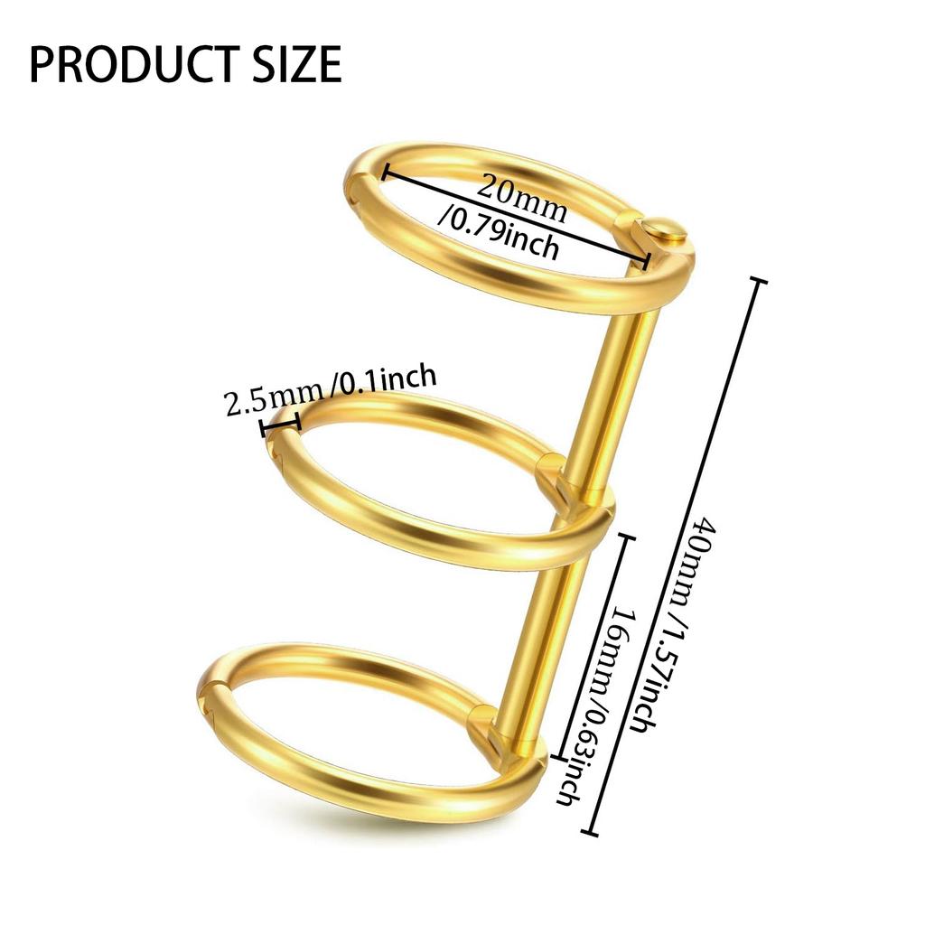 2/6/10 шт. 3 кольца металлические свободные листы скоросшиватели книжные кольца защелкивающиеся разделенные шарнирные для DIY дорожный дневник фотоальбом блокнот переплет корешки