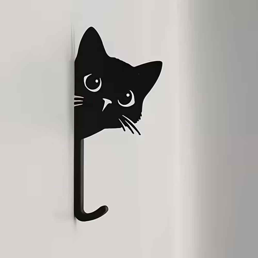 3D Printed Kitten Wall Hooks Decorative Hanging Hook Creative Key Holder Kitchen