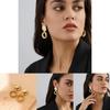 Elegant Geometric Alloy Earrings With Irregular Shapes Trendy Gold Circle Design
