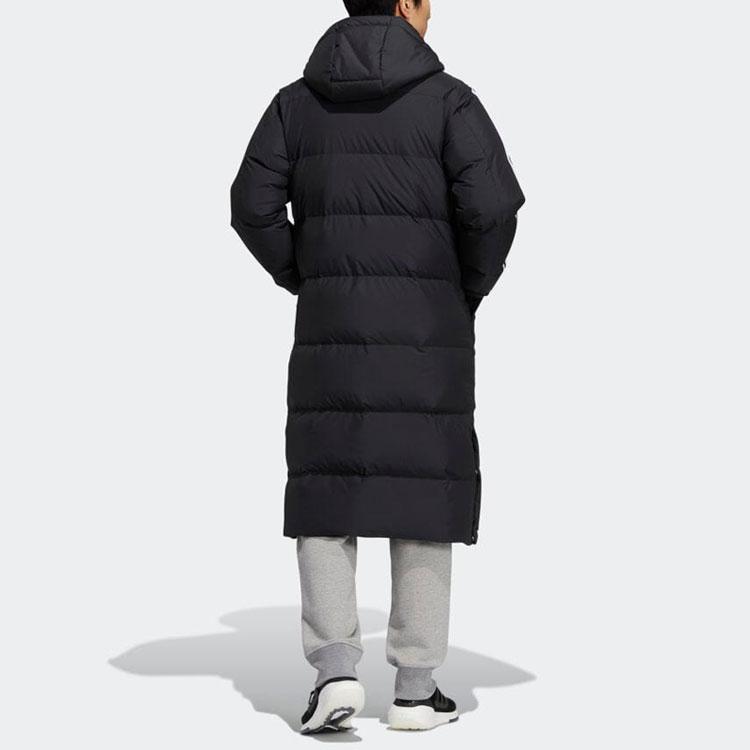 Adidas Длинное пальто 3ST с принтом логотипа и капюшоном, верхняя одежда унисекс, черный H20760