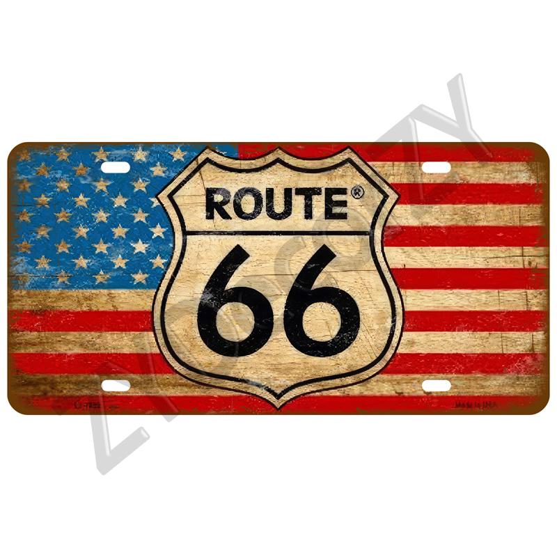 Route 66 House Metal Sign Plaque Metal Poster Tin Sign Tinplates Plate Wall Posters Vintage Retro Room Decor Wall Art Decoration