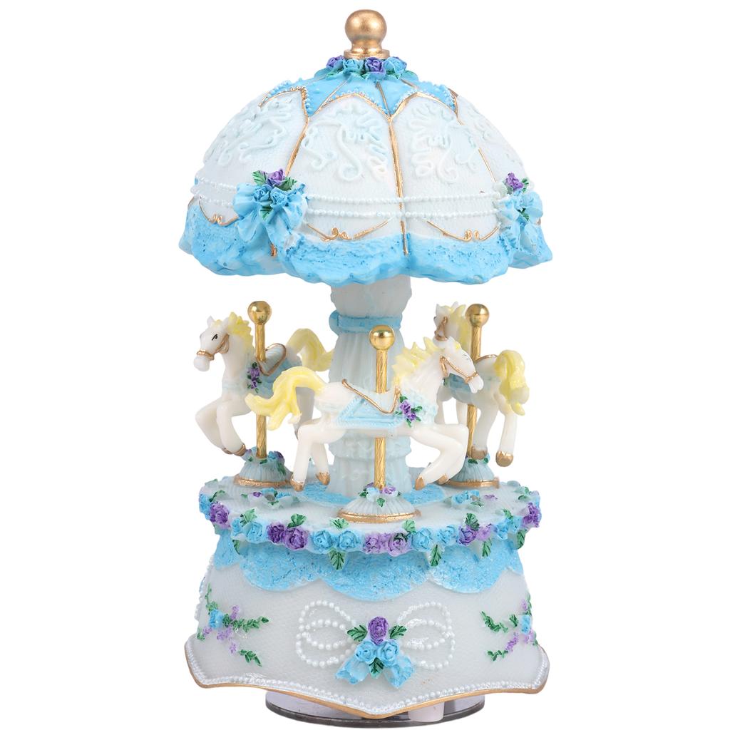 1 шт. Музыкальная шкатулка-карусель с 3 лошадками, светящиеся вращающиеся музыкальные шкатулки с лошадками-каруселями для девочек, женщин, детей, сестры, дочери, мамы, подарки