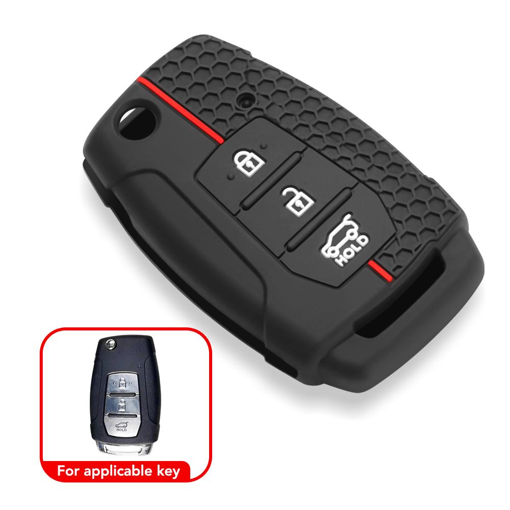 Для SsangYong Kyron 2 Sanka Actyon Korando Tivoli силиконовый чехол для автомобильного ключа защитный чехол держатель брелока бесключевые аксессуары