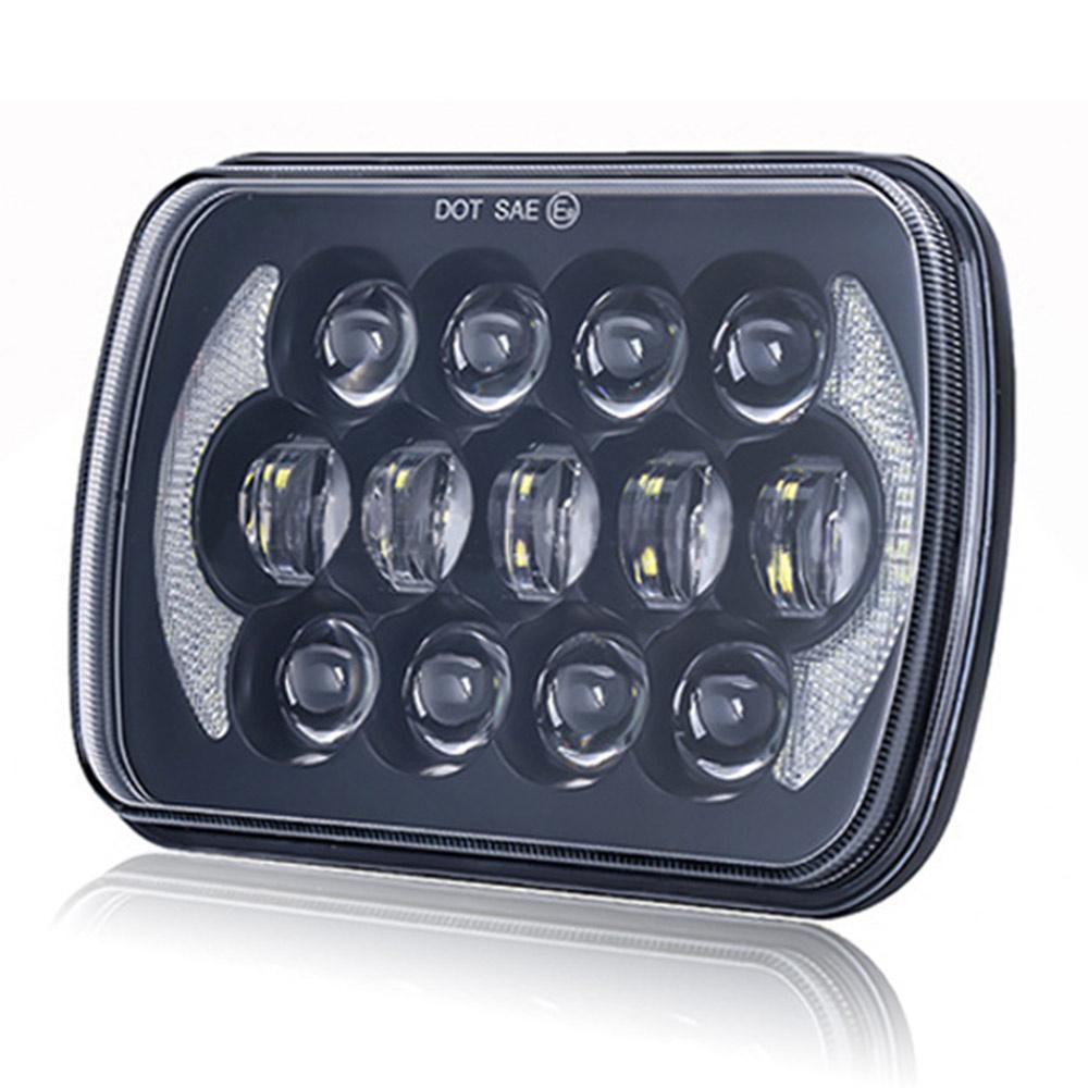 105W High Power IP67 Waterproof High Low Beam Square Car LED Headlight for 5x7 6x7 Inch Vehicles