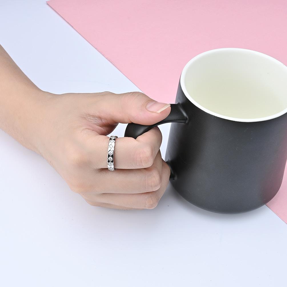 Модное кольцо из нержавеющей стали для женщин с бриллиантовым кольцом с бриллиантом и цирконием, хвостовое кольцо, ювелирное изделие, подарок