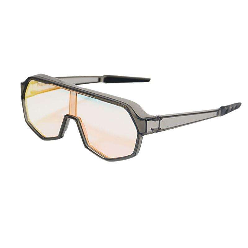 Cycling polarized, iridescent, color-changing sunglasses, unisex, polygonal large frame, high-end, fashionable, for outdoor activities and