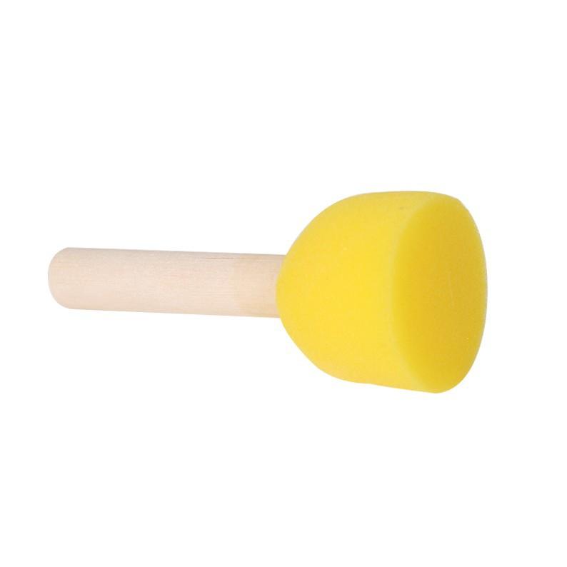 5Pcs Round Sponge Painting Brushes Wooden Handle Mushroom Sponge Stamper Foam Paint Brush Stencils Tools