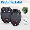 Keyless Entry Remote Car Key Fob Compatible with Chevy Silverado Avalanche Captiva Tahoe Traverse, GMC Sierra Acadia, 4 Buttons 2007-2015 Remote