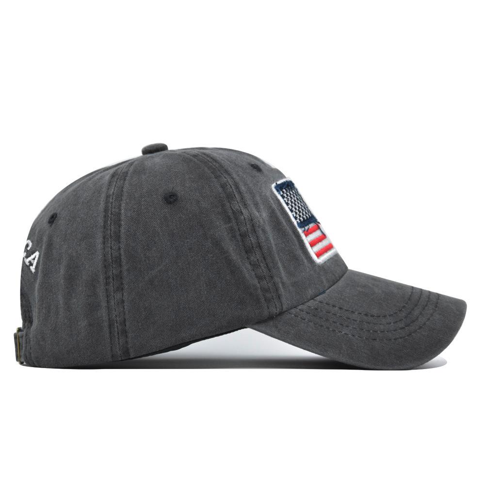 NORTHWOOD American Flag Washed Baseball Cap 3D Embroidered Letter Baseball Cap for Men Women USA Retro Peaked Cap