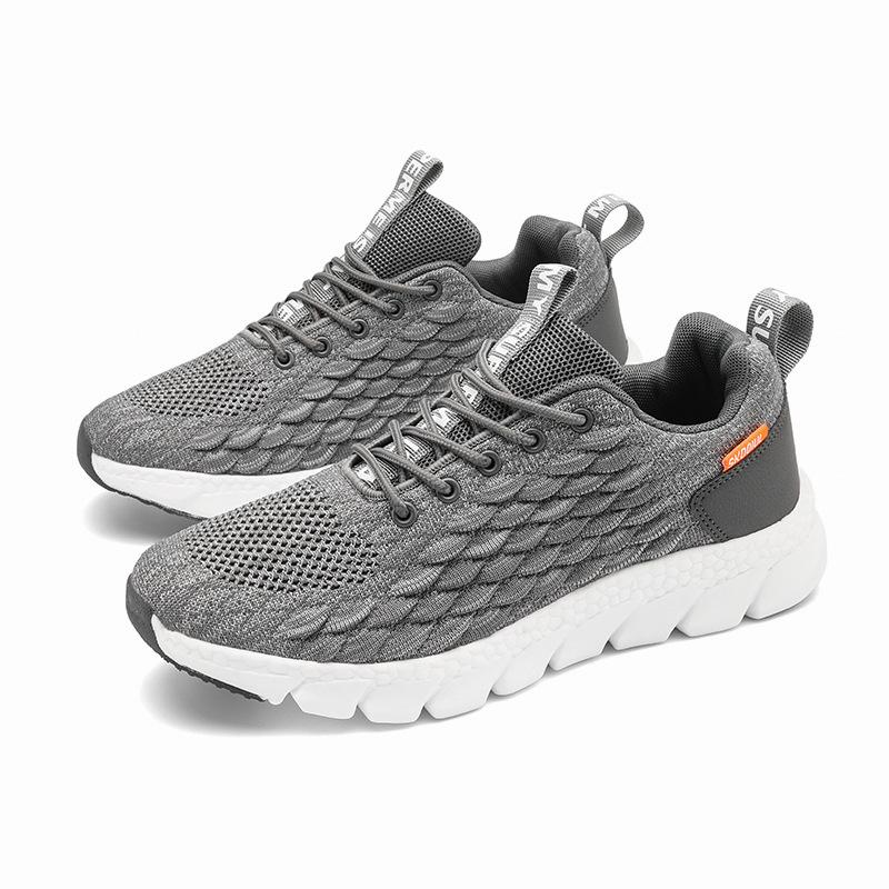 Летняя новая мужская спортивная обувь 2025 года, легкие кроссовки с плетением из рыбьей чешуи, дышащая корейская версия модных кроссовок