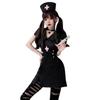 ChicFlow Nurse Cosplay Halloween Mini Cute Nurse Sexy White and Black Nurse Mesh and Perfect for and Holidays Costume, Costume, Dress, Uniform, Hat,
