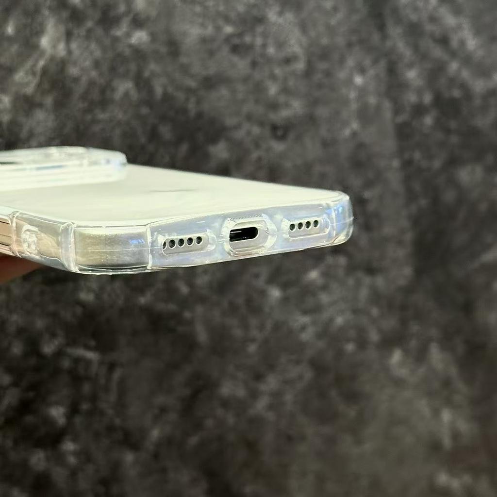 Прозрачный противоударный чехол для телефона с ушками кошки для Iphone 17 Air 16 Pro Max 15 Plus 14 Pro 13 12 11 Xr X Xs Max 7 8 Se 2022 2020 Минималистичный мягкий чехол