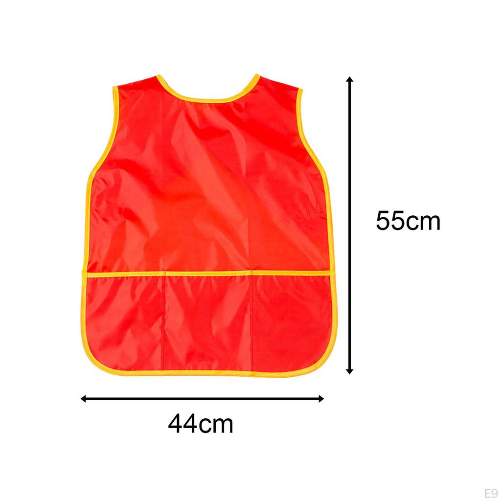 Фартуки для рисования, безрукавные художественные принадлежности, водонепроницаемые с карманным нагрудником для приготовления пищи, выпечки