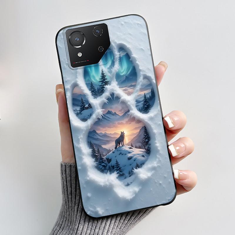 Чехол для Asus ROG Phone 8 Чехол для телефона ROG 8 Pro Роскошный Милый Кролик с Сердечком Забавный Черный Мягкий ТПУ Силикон Защитная Задняя Крышка