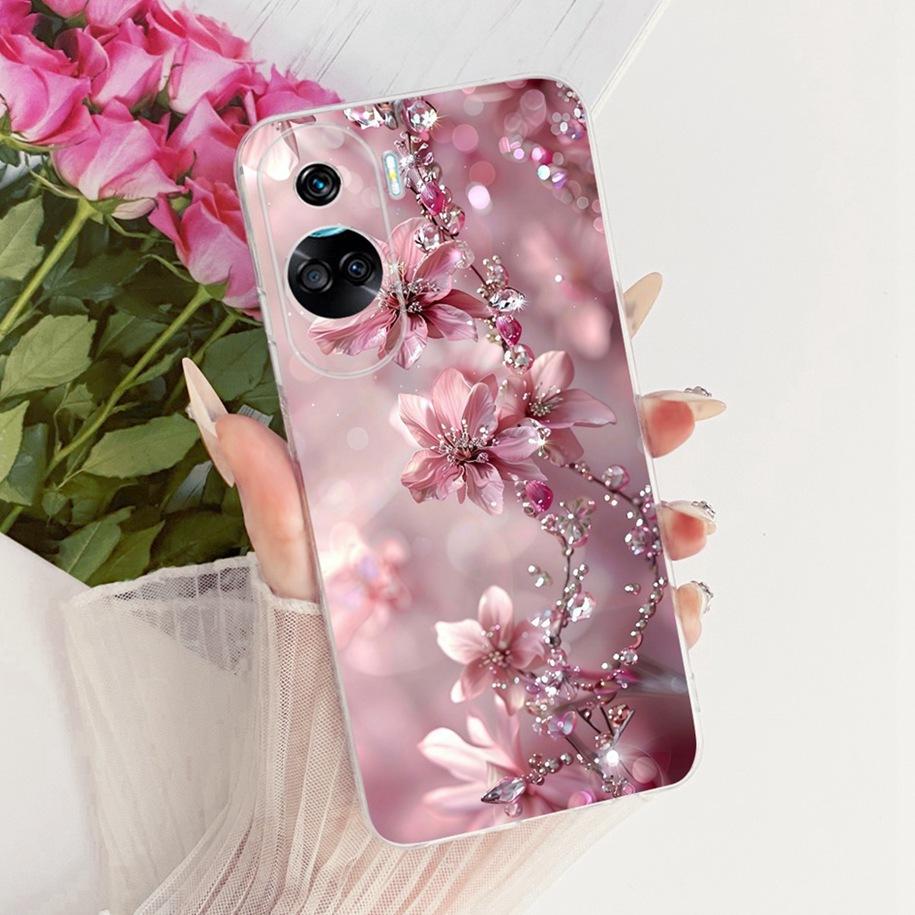 Чехол для Honor 90 Lite Pro Популярный Цветок Бантик Мягкий Тонкий Силиконовый Чехол для Телефона Для Honor 90 REA-NX9 Funda на Honor90 Lite Coque