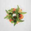 Artificial Flowers Candle Ring Simulated Mini Wreath Candlestick Wreath  Wedding Party Decoration
