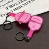 Mini Acrylic Pickleball Paddle Keychains Bright Multicolor Sturdy Key Ring for Pickleball Team Commemorative Gift