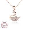 925 Sterling silver necklace pendant High quality Swan Fashion jewelry chains For Women Men Wedding Birthday Party GiftGood product