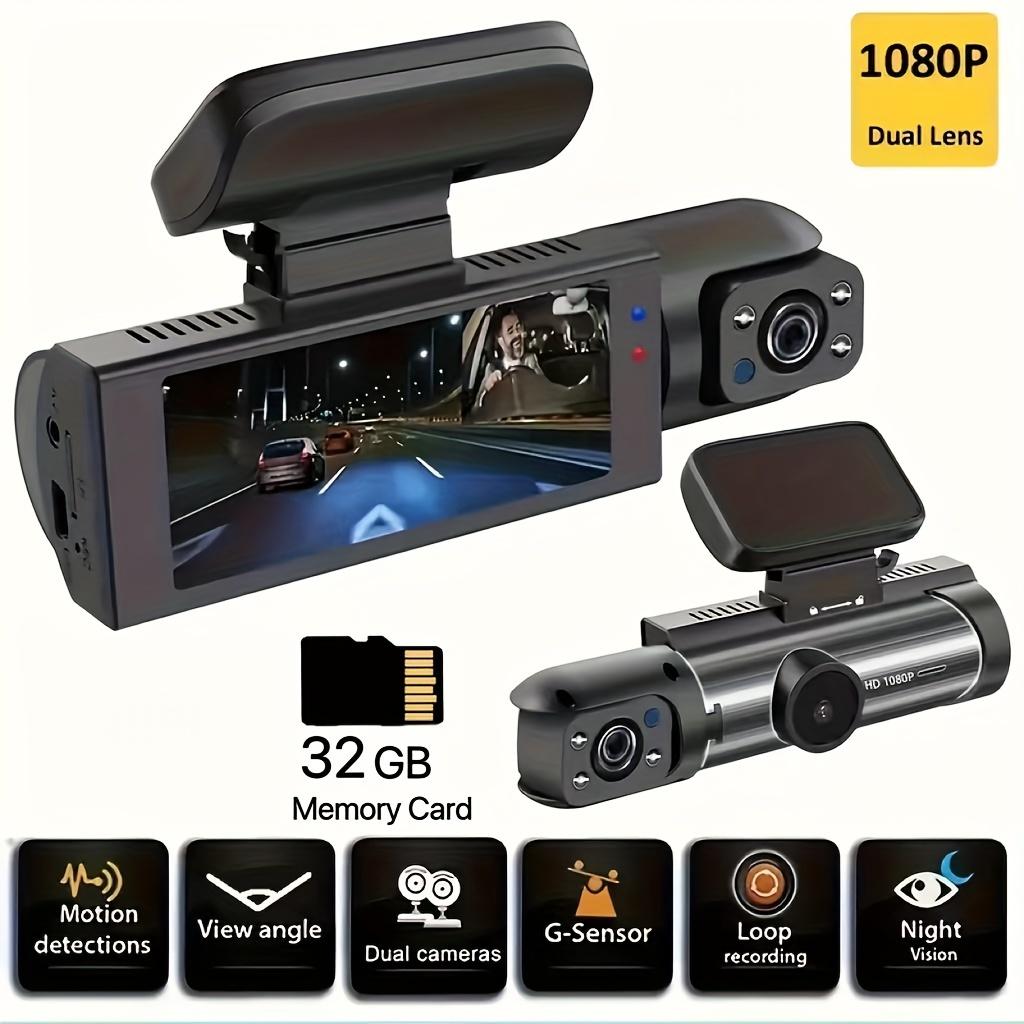 1080P Dual Camera Dash Cam For Cars With IR Night Vision, Loop Recording, And Wide Angle Lens - 3.16 Inch IPS Screen