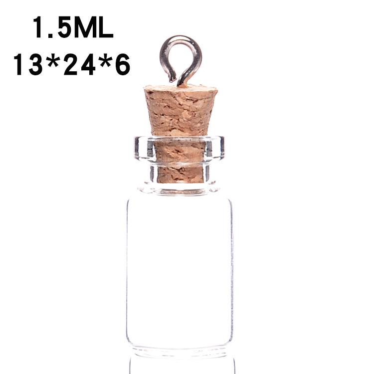 Brown Cork Mini Wish Bottle Pendant 13x18/13x24 for DIY Jewelry