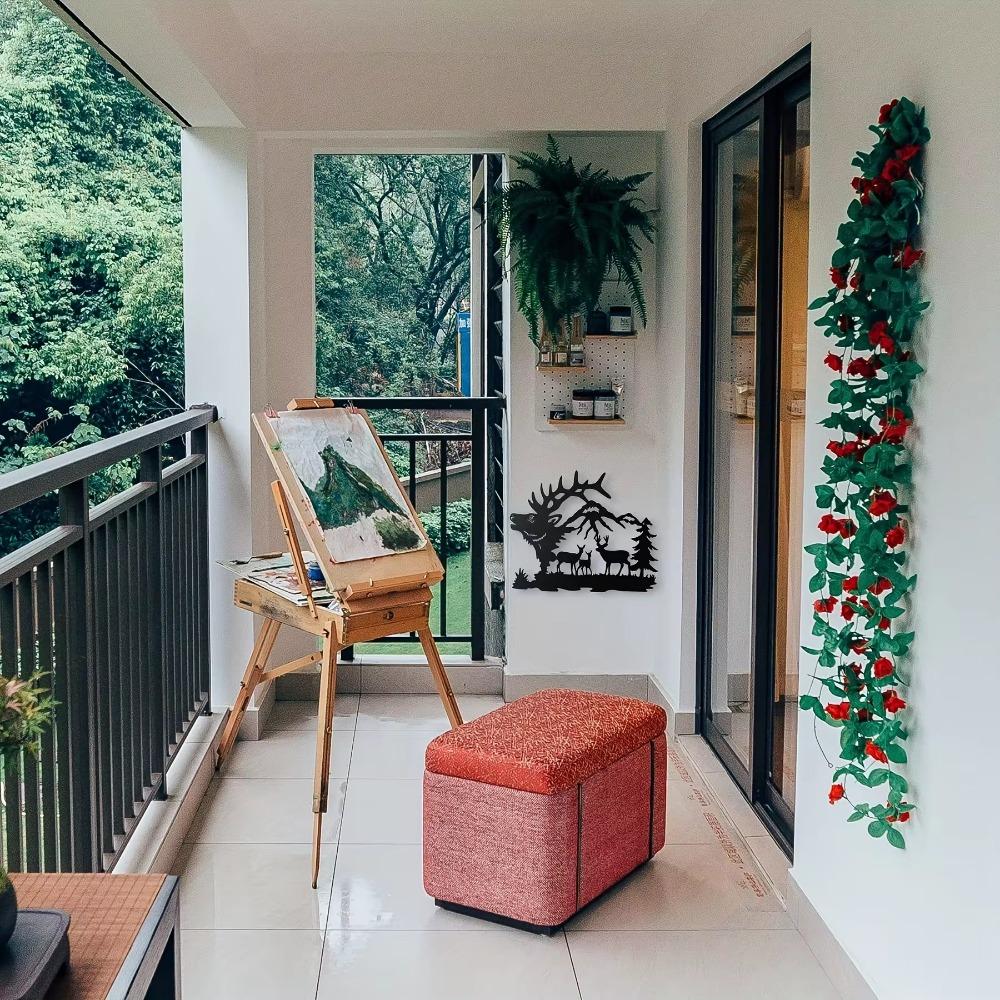 Набор из 3 больших 14-дюймовых черных оленей, медведей и лосей, настенное искусство, деревенский декор для охоты, стильные украшения на тему дикой природы