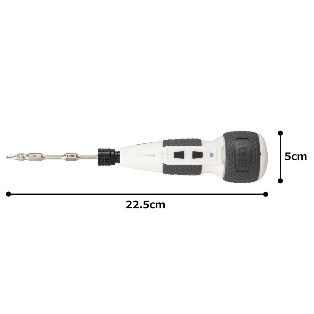 TONE CHD21S Electric Bit Insertion Screwdriver, Type, White, 2.5 N m