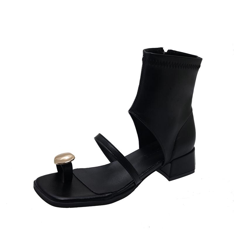 Модные женские босоножки с застежкой-молнией, классные ботинки, летняя мода 2024 года, дизайнерские шлепанцы с открытым носком, туфли-лодочки Zapatos Mujer