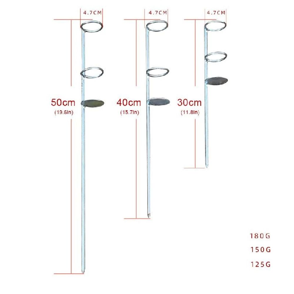 30/40/50cm Ground Spike Fishing Rod Holder Ground Rod Holder Fishing Rod Support Fishing Pole Stand