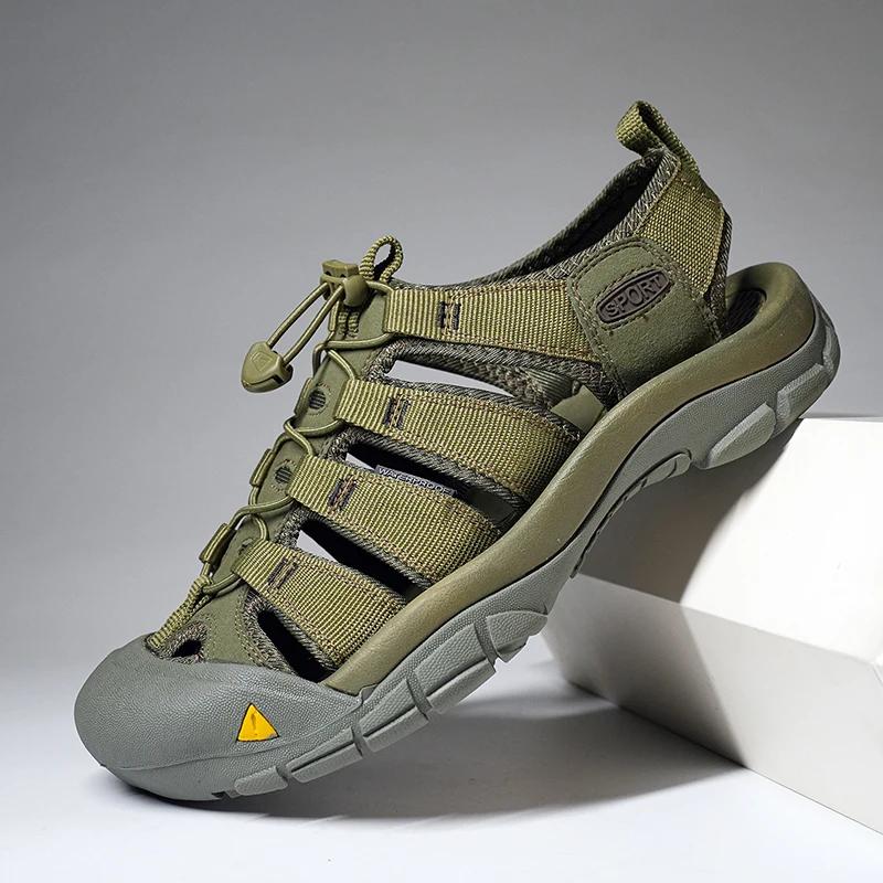 Fashion Comfortable Casual Mountaineering Wear resistant Beach Shoes 2025 Brand New Men's Summer Breathable Soft Soled Outdoor Sandals