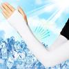 Unisex Cooling Sun Protection Arm Sleeves Fingerless Long for Cycling Fishing Outdoor Anti-Sunburn Sports Cuffs