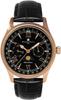 Watch Moon Phase Multi Calendar 5 ATM Water Resistant Business Formal Leather Belt Limited Model Pink Gold Black [Salvatore Mara] Men's SM24110-PGBK