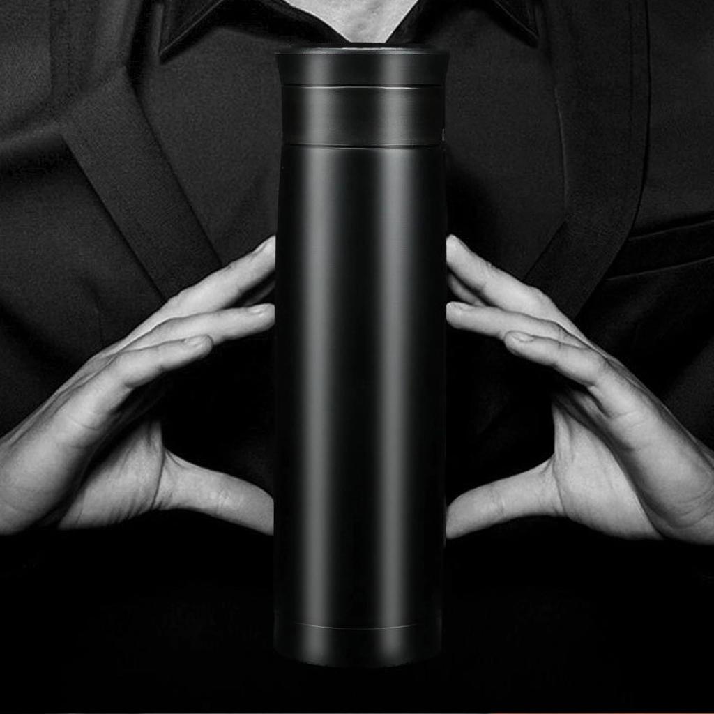 Бутылка для воды MYEEDA из высококачественной нержавеющей стали, 550 мл, термос, бутылка для воды из нержавеющей стали, легко моющаяся, стильная бутылка для воды для кофе