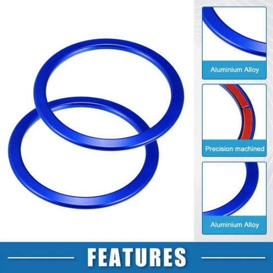 Накладка-кольцо на дефлектор воздуховода для Toyota Tundra 2014- Синий (Набор из 4)