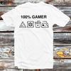 230 Gsm 100% Cotton 100 Percent Gamer T Shirt No Laundry Pizza Lover Hundred Online Game Console Mens Womens Unisex Top Tee B196