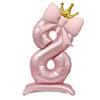 Pink Color Standing Crown Balloons Crown Shape 42 Inch Balloons  Birthday Parties