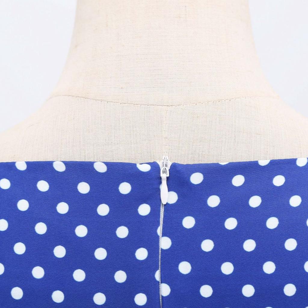 GMXIA Винтажное женское свободное платье с квадратным воротником и короткими рукавами в горошек и принтом на талии