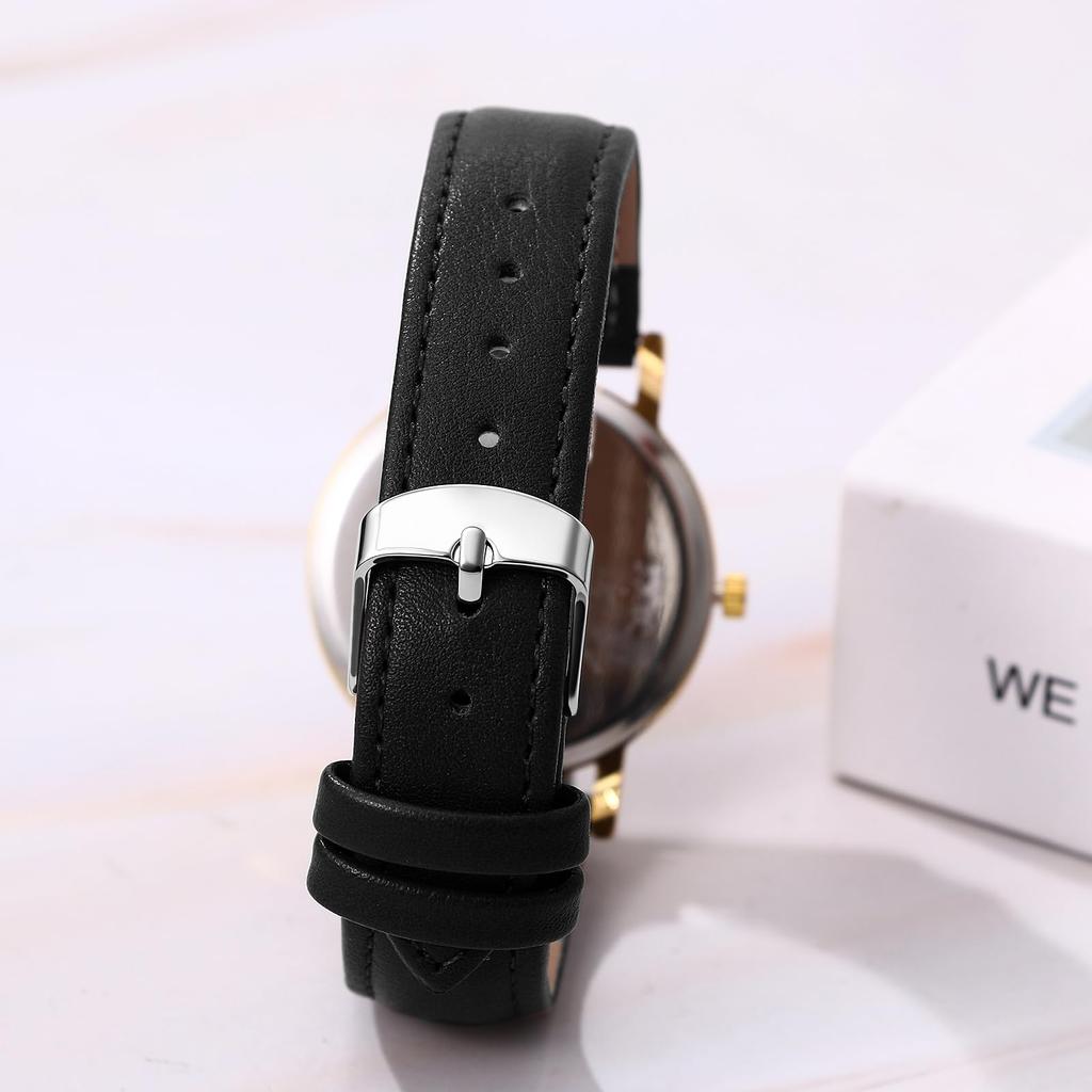 Waterproof Quartz Watch with Genuine Leather Watch with an Analog Arabic and a Lovely A Perfect Gift for Her On or Any Women's Strap Business-grade