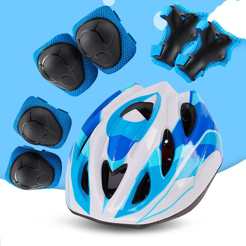Osagie Ot6 Children's Helmet Protective Gear Set, Anti-Fall Roller Skates, Inline Skates, Skateboard, Balance Bike, Bicycle Knee Pads And Helmet, Blue