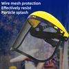 Защитный лицевой щиток для лесозаготовок, защитный щиток с металлическим козырьком, защитный шлем для деревообработки для работы с бензопилой, работы во дворе, кошения травы, валки деревьев