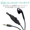 ELECOM Single Earphone for TV Use Inner Ear Type Ear Driver Black [Non-Pressure (Left Only)] 14.2mm "Affinity Sound" 3.0m EHP-TV11IM3BK