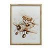 Flying Bear Poster Flying Bear Poster, 40X50 Cm, Gold Aluminum Frame, 230 Gsm Matte Paper
