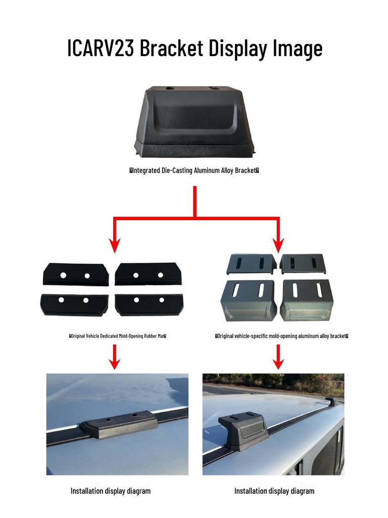 Chery ICAR V23 Roof Guard Kit: Modified Iron & Plastic Spoilers.
