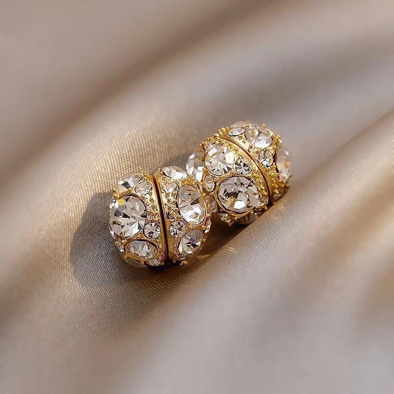 1 пара сережек с магнитами из циркония, сильная магнитная терапия, похудение, забота о здоровье, серьги-клипсы, украшения для вечеринок и свадеб