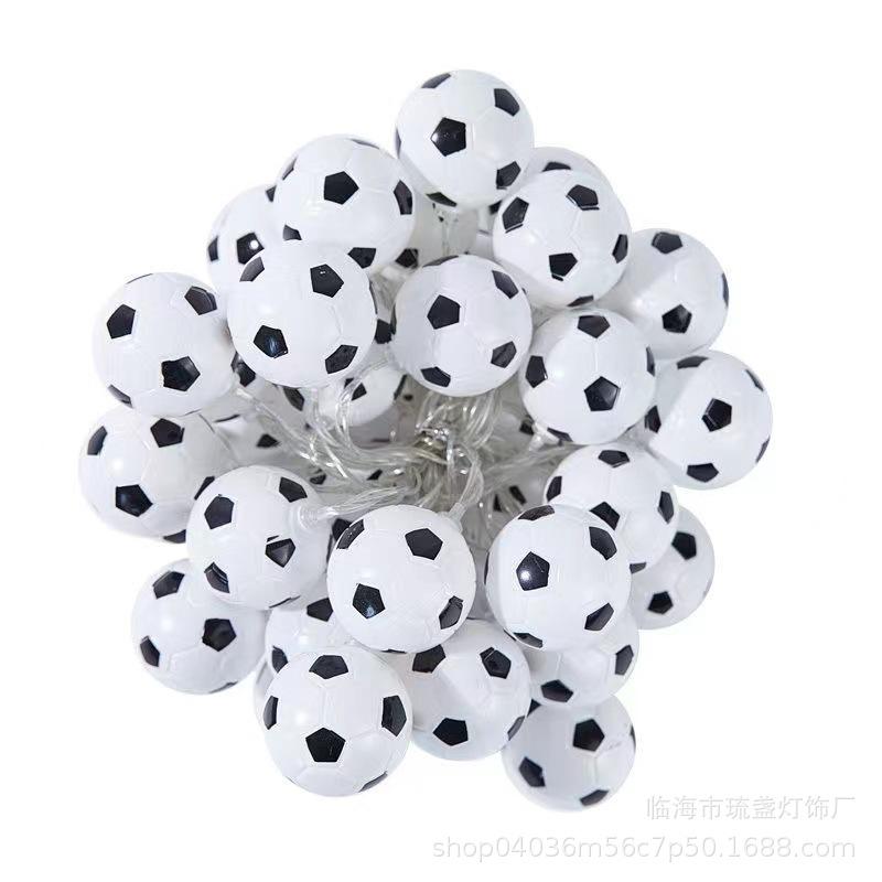 World Cup Football String Lights Soccer Party Decorations Bar Hotel Lottery Shop Atmosphere LED Fairy Lights