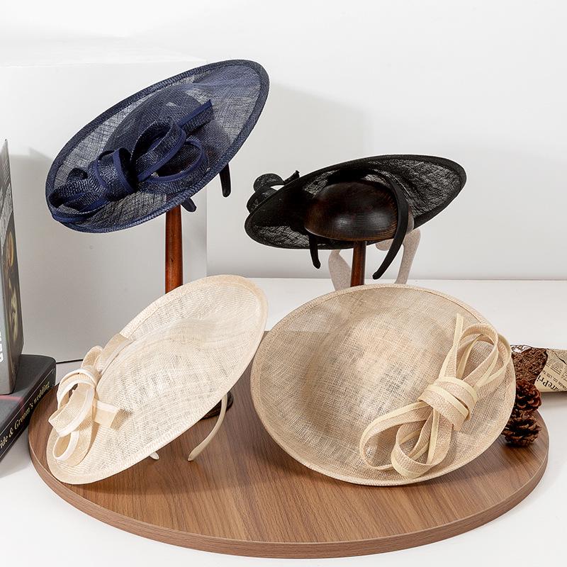 Элегантный головной убор из марли в британском стиле - Ретро-шляпа для вечеринки Весна/Лето 2025