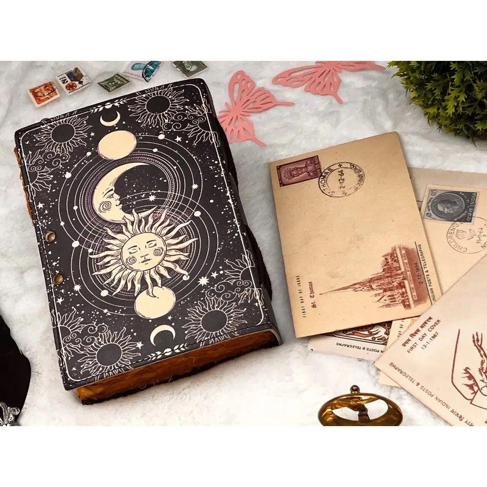 Vintage Leather Journal - Lock Closure, Book of Shadows Journal, Gifts