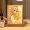 22см/8.66дюйма Мультяшная Аниме Фигурка 3D Светопись Ангел Сильвия Креативное Фото Светодиодный Ночник Рождественские Подарки Украшение для Спальни