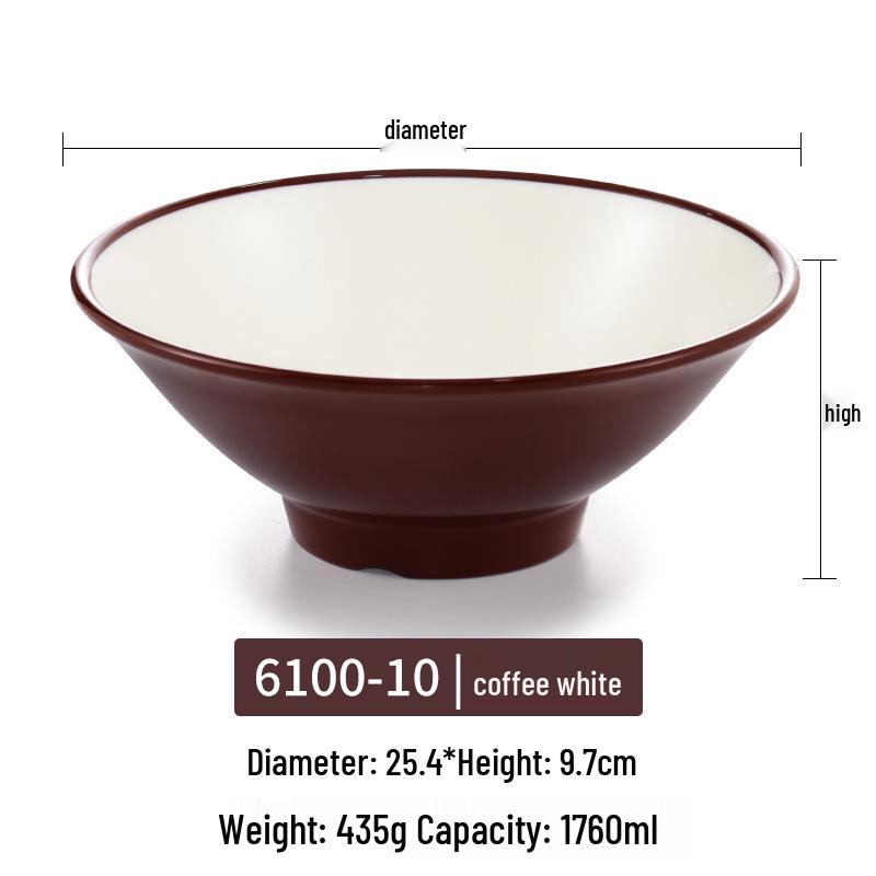 Большая миска для рамена из меламина для лапшичных - Коническая миска для Луосифэнь, Мала Тан, супа и рисовой лапши