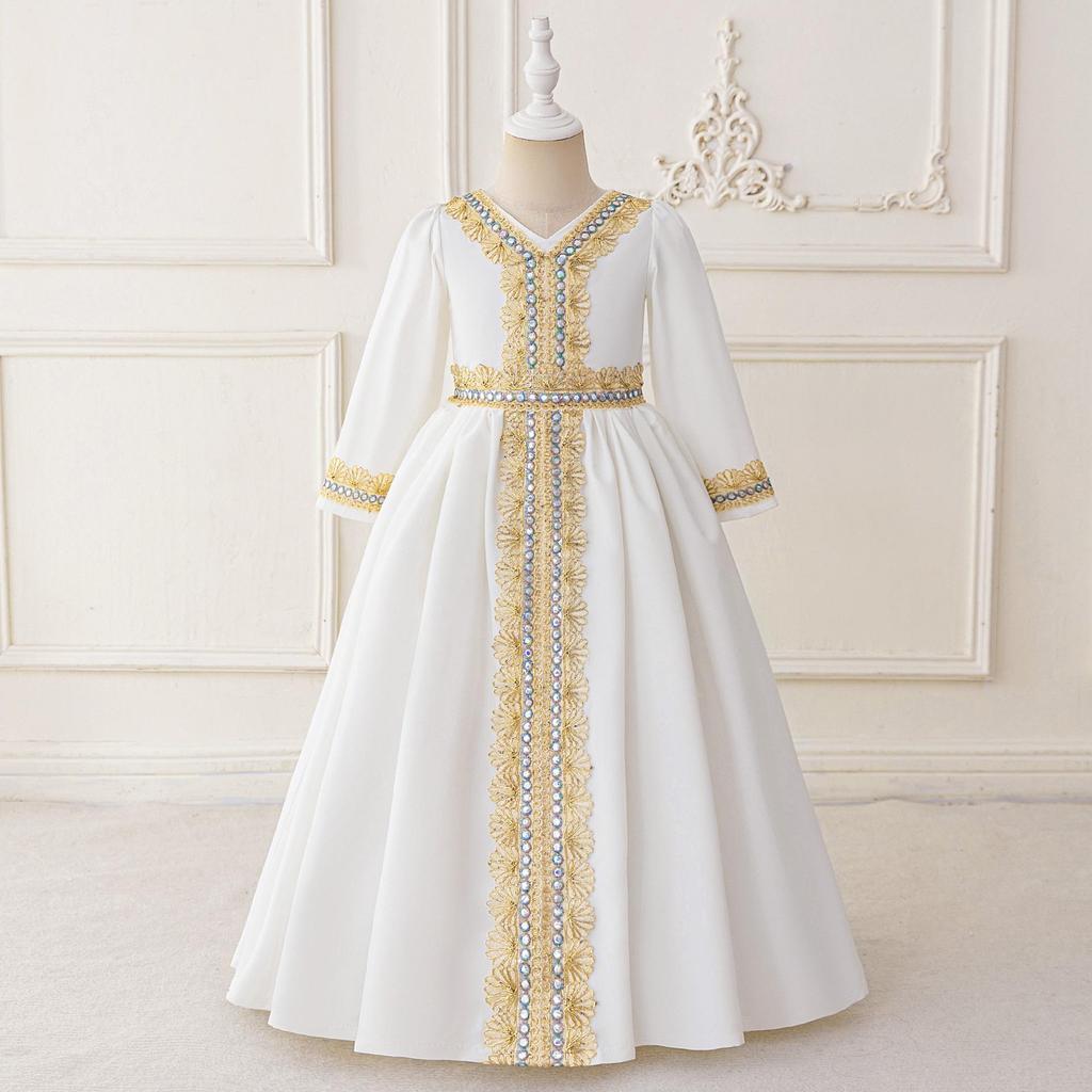 Платье принцессы с цветочным принтом в ближневосточном стиле для девочек